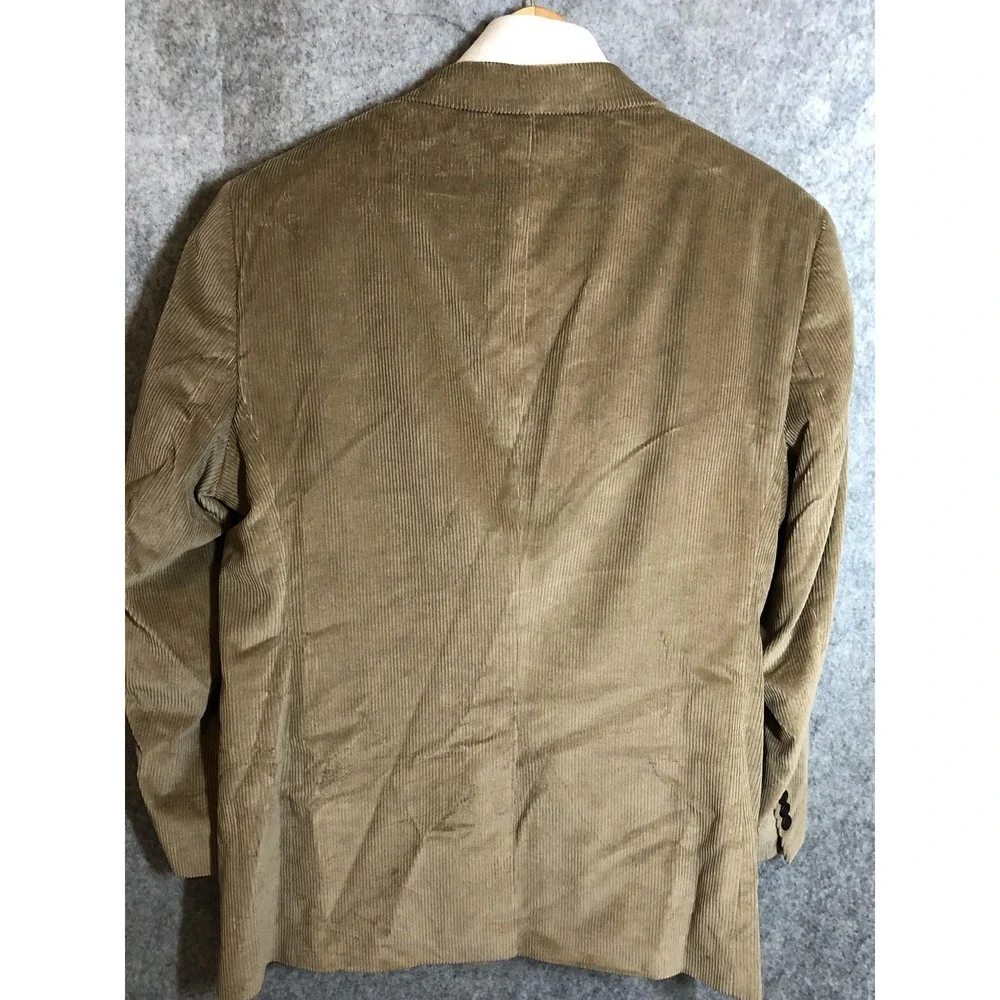 Stafford Blazer Mens 46R Tan Corduroy Sport Coat Jacket Career Casual Classic